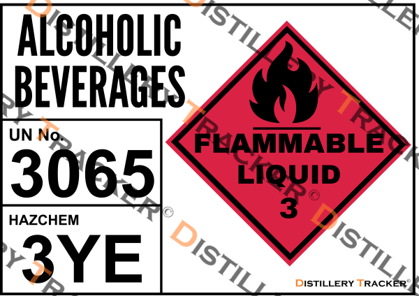 Flammable Liquid 3065 Printable A4